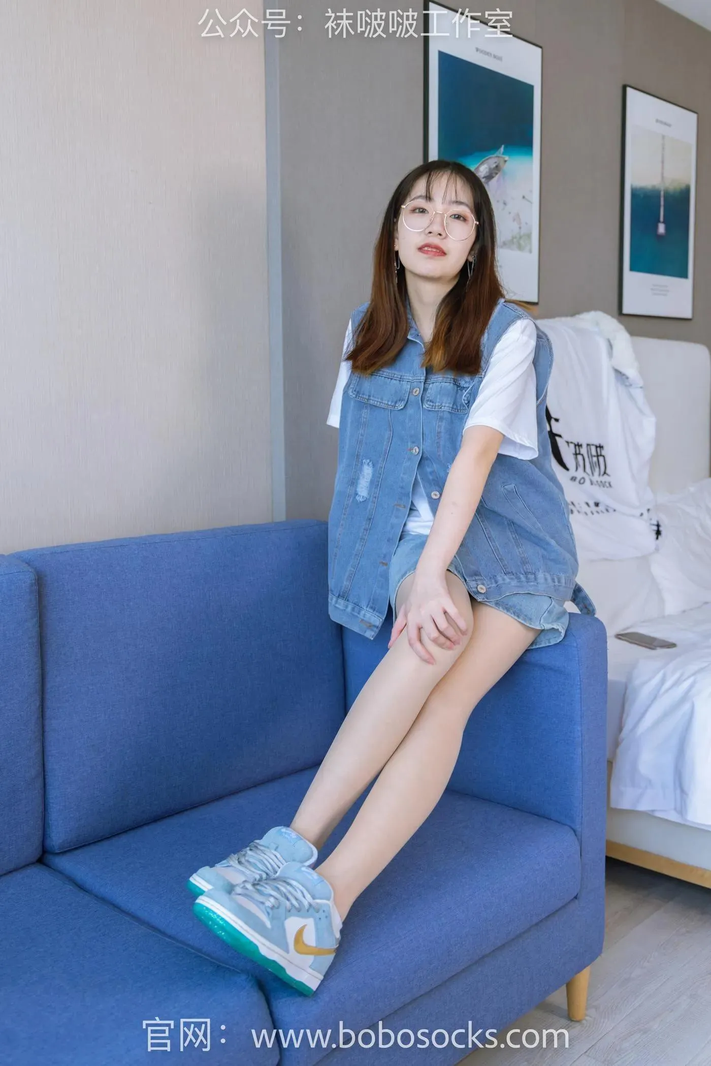 [BoBoSocks袜啵啵]NO.123 小甜豆-板鞋、白棉袜、肉丝 [140P]插图6